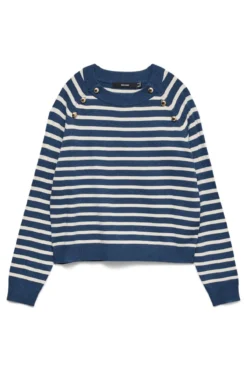 Camisola de malha com botões dourados