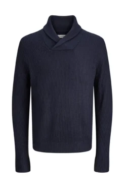 Camisola de malha com gola cruzada