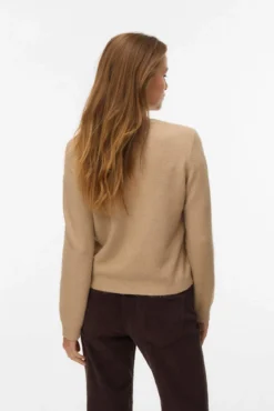 Camisola de malha com gola redonda