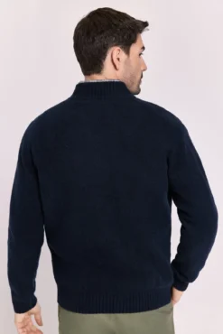 Camisola de malha com meia fecho-éclair