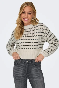 Camisola de malha curta canelada