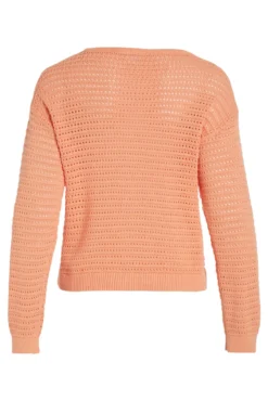 Camisola de malha decote barco de algodão