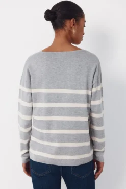 Camisola de malha decote bico