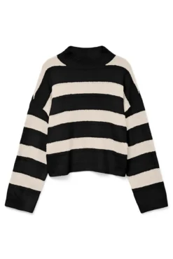 Camisola de malha de gola malha