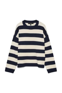 Camisola de malha fina com malha gola redonda