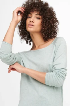 Camisola de malha gola redonda