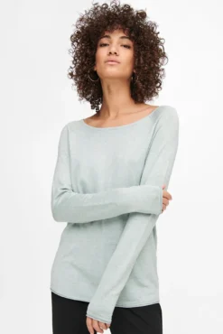 Camisola de malha gola redonda