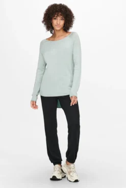 Camisola de malha gola redonda