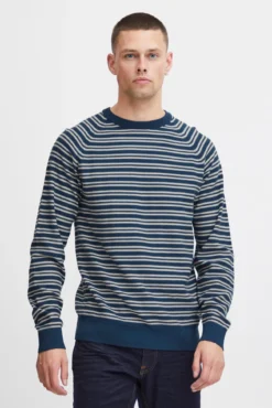 Camisola de Malha Gola Redonda Riscas