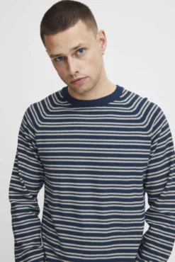 Camisola de Malha Gola Redonda Riscas