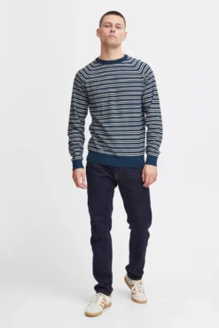 Camisola de Malha Gola Redonda Riscas