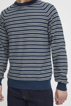 Camisola de Malha Gola Redonda Riscas