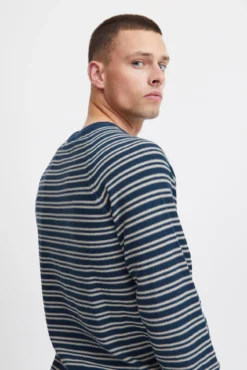 Camisola de Malha Gola Redonda Riscas
