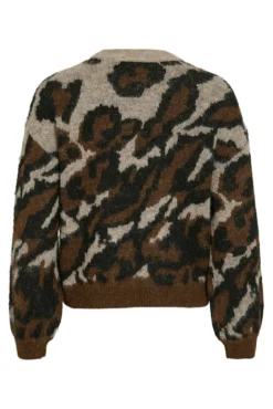 Camisola de malha jacquard com lã
