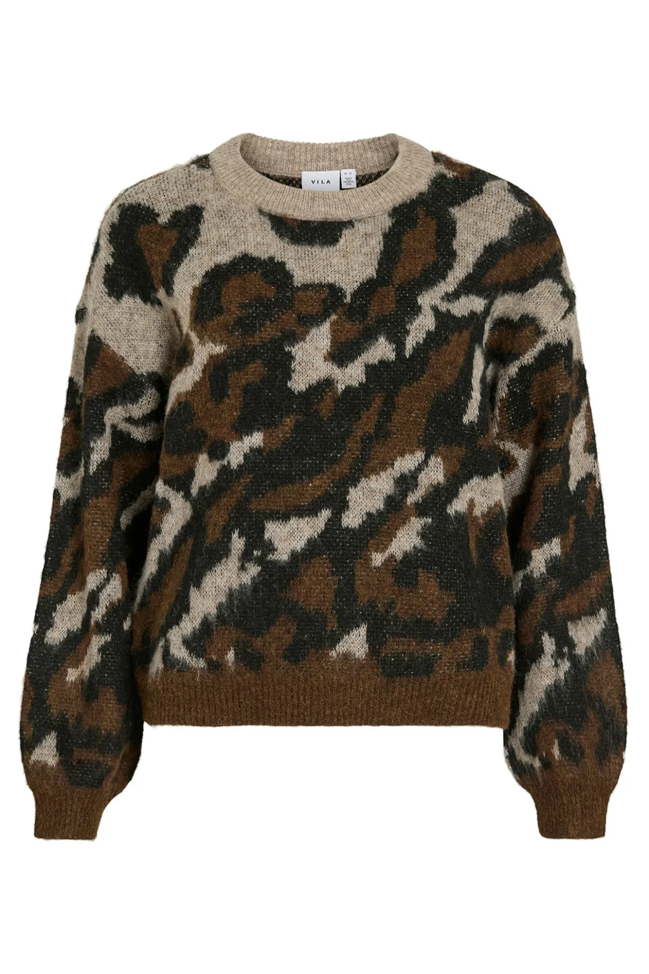Camisola de malha jacquard com lã