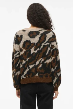 Camisola de malha jacquard com lã