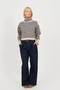Camisola de malha riscas