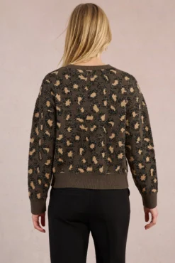 Camisola de manga comprida com estampado animal