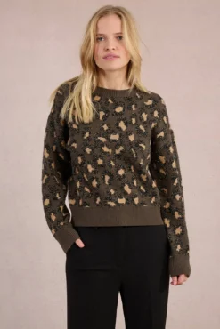 Camisola de manga comprida com estampado animal