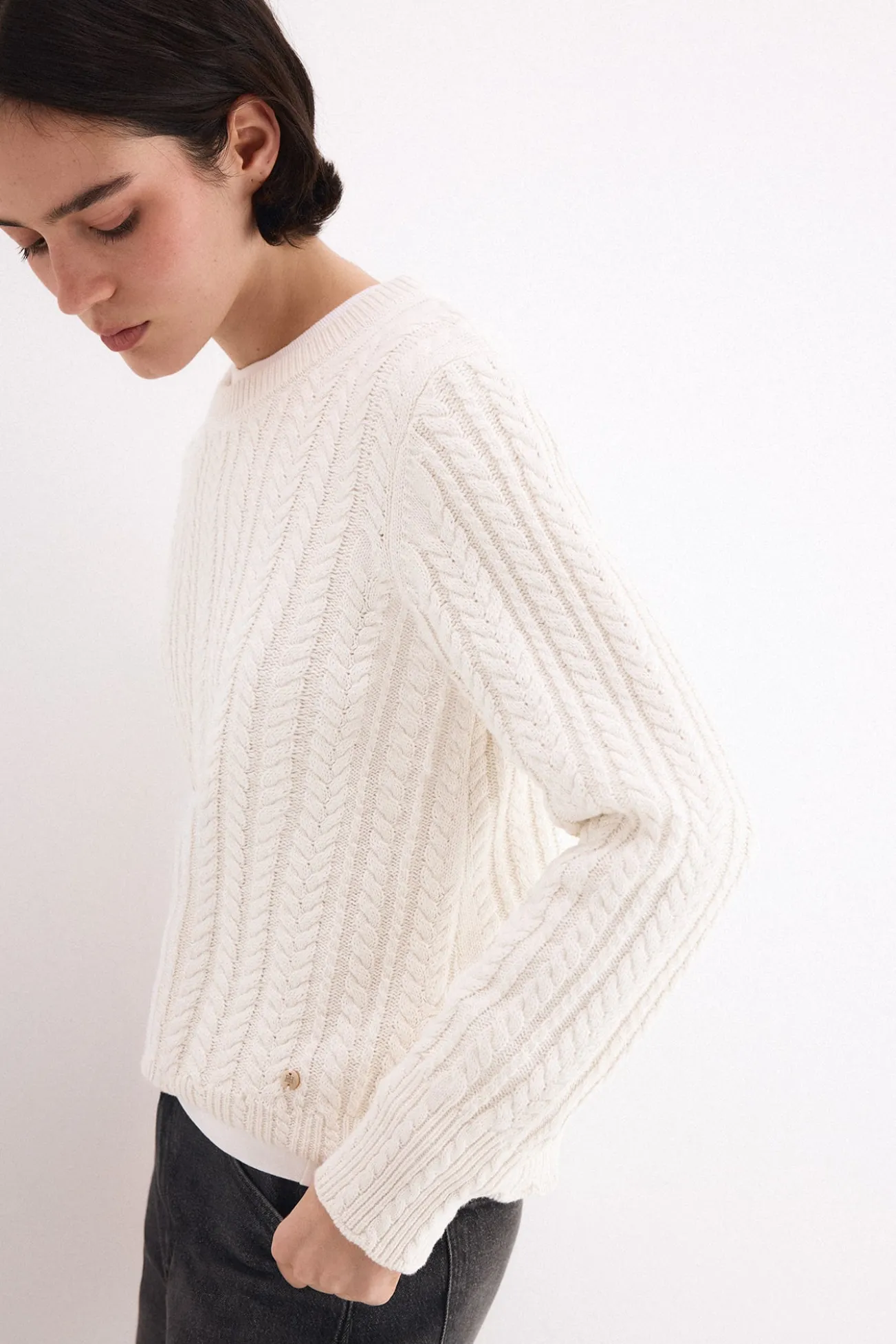 Camisola de oitos cropped