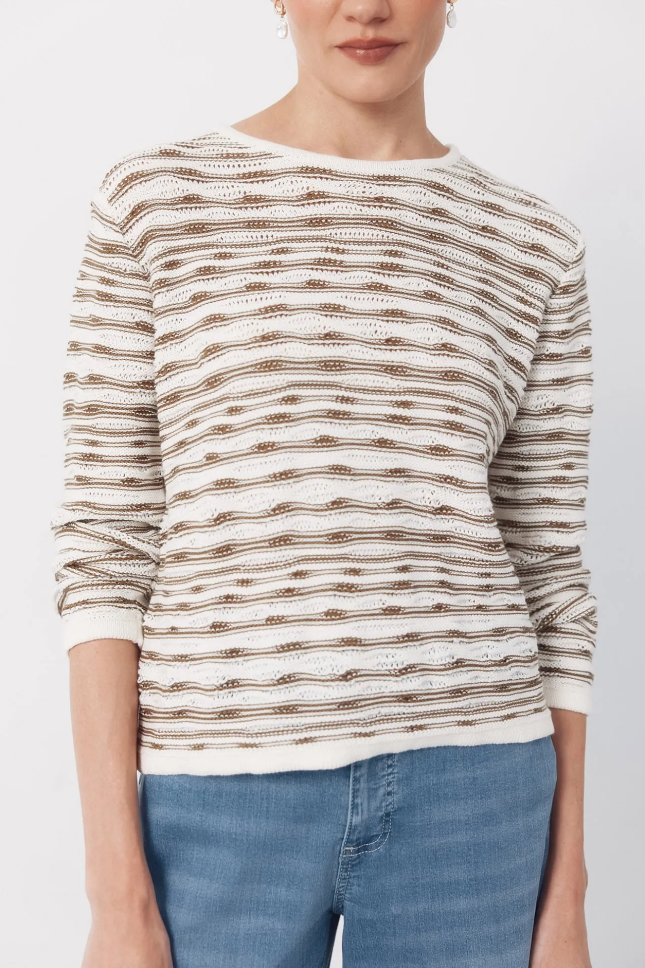 Camisola em malha texturada