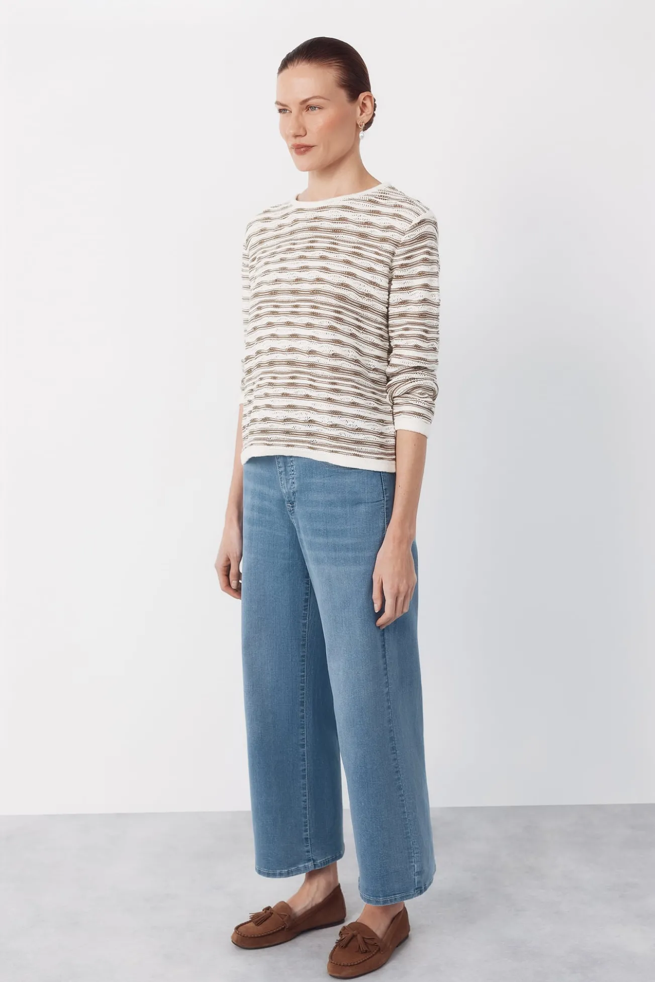 Camisola em malha texturada