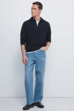 Camisola estiloso com gola de caminhoneiro