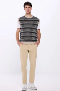 Camisola estrutura bicolor