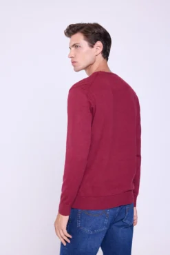 Camisola estruturado com gola redonda