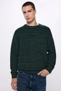 Camisola estrutura fio torcido