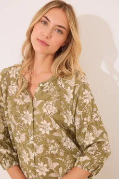Camisola floral de viscose