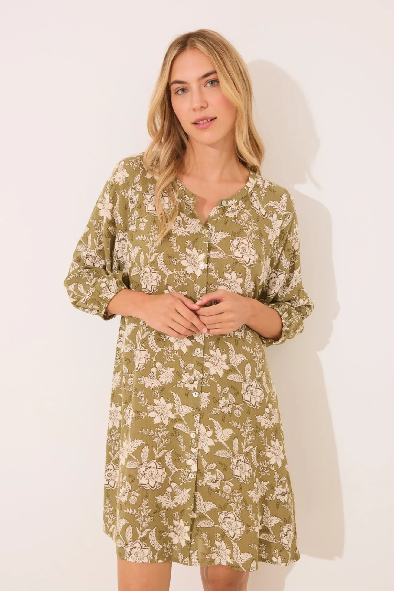 Camisola floral de viscose
