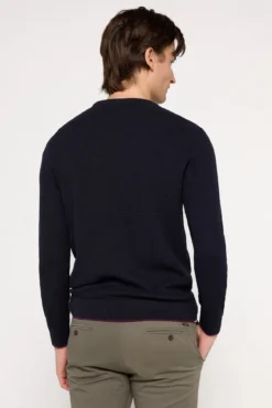 Camisola gola caixa microestrutura