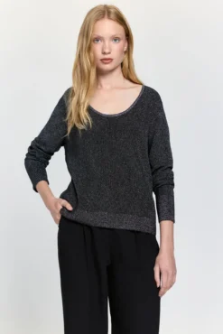 Camisola Gola com fio metálico fino