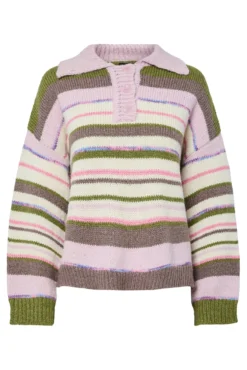 Camisola gola polo contrastante