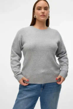 Camisola grande de gola redonda