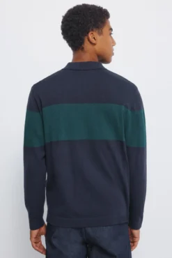 Camisola listrado de gola polo