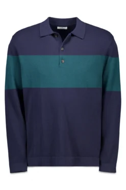 Camisola listrado de gola polo