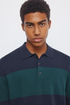 Camisola listrado de gola polo