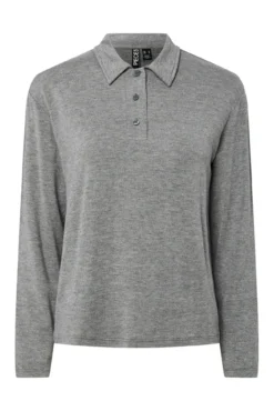 Camisola malha estilo polo para mulher