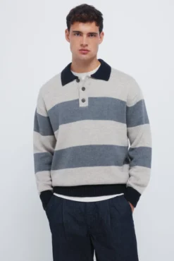 Camisola polo abotoada