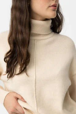 Camisola relaxado com costura frontal