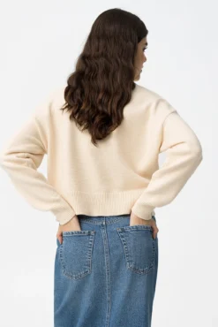 Camisola relaxado com costura frontal