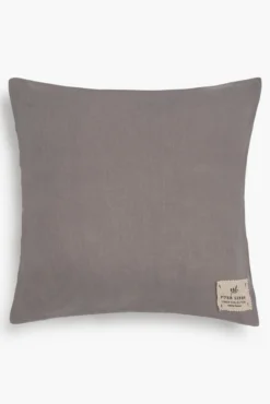 Capa de almofada Linho cinzento-escura 60x60 cm.