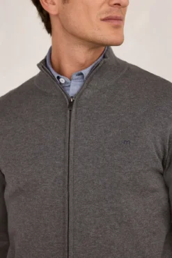 Cardigan canelado