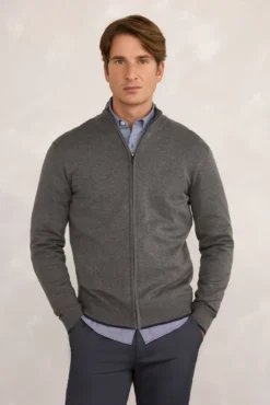 Cardigan canelado