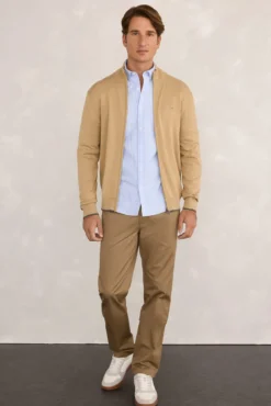 Cardigan canelado
