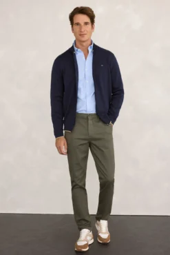 Cardigan canelado