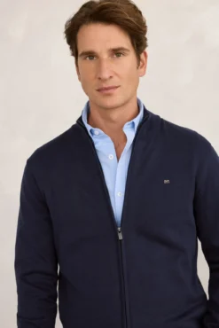 Cardigan canelado