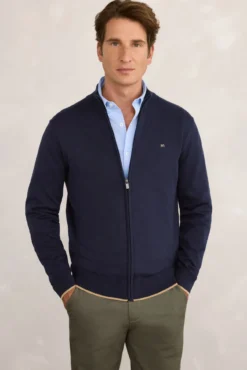 Cardigan canelado